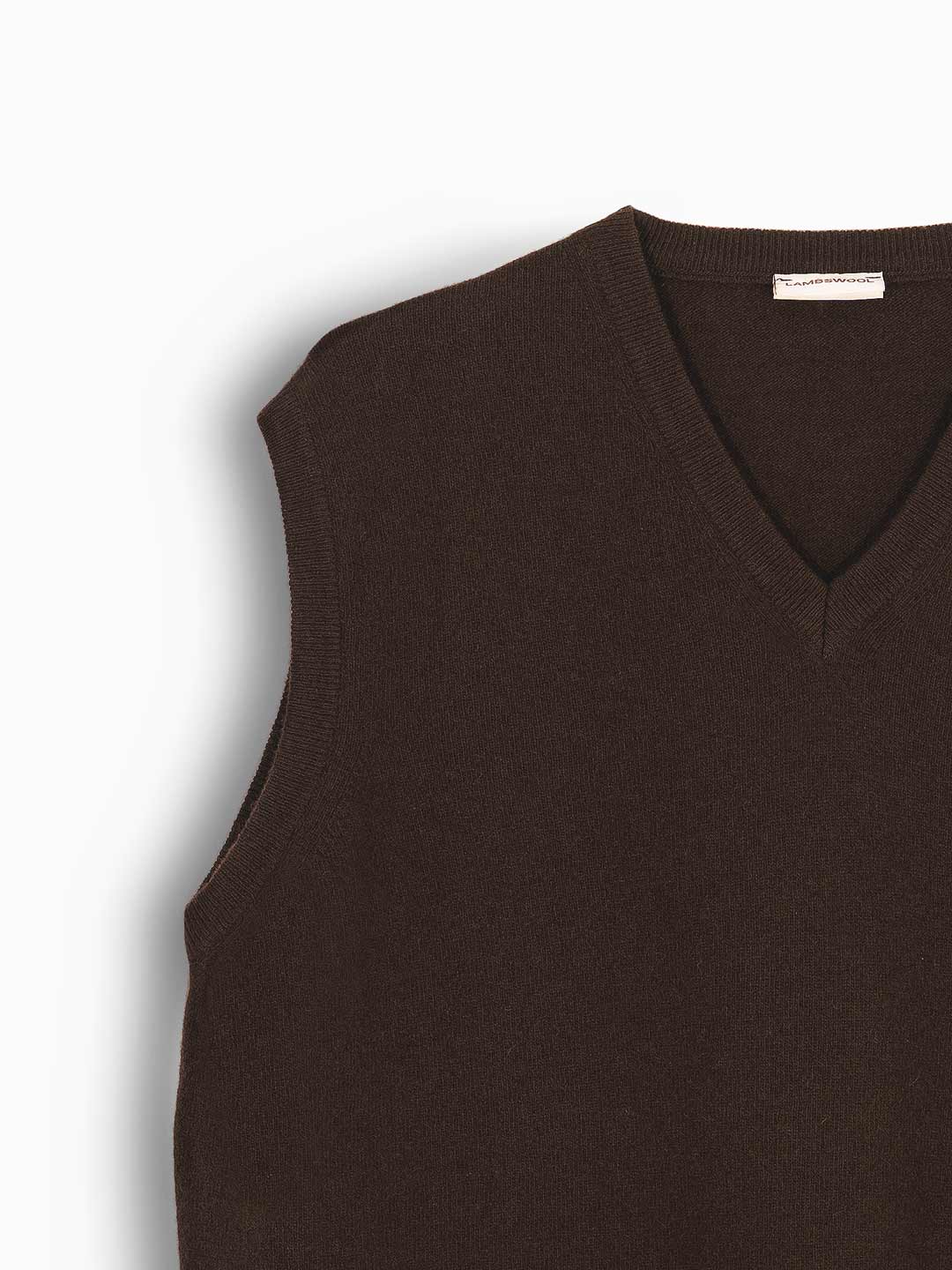 Pullover without sleeves in Lambswool