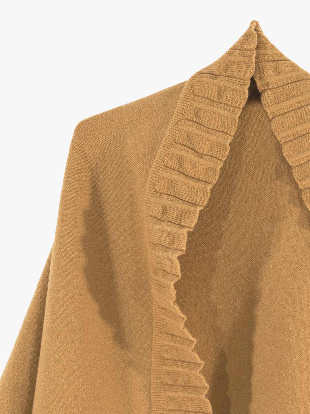 Xailes de Malha Achega - Xaile de malha feminino em lambswool na cor camel