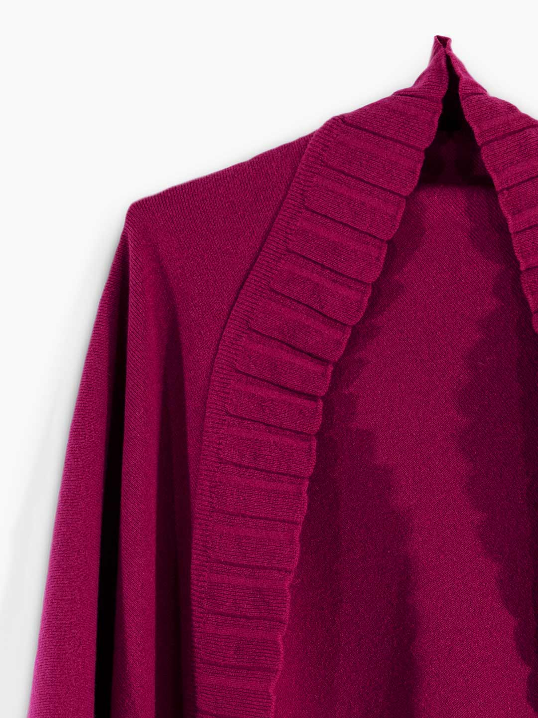 Xailes de Malha Achega - Xaile de malha feminino em lambswool na cor rosa carmim