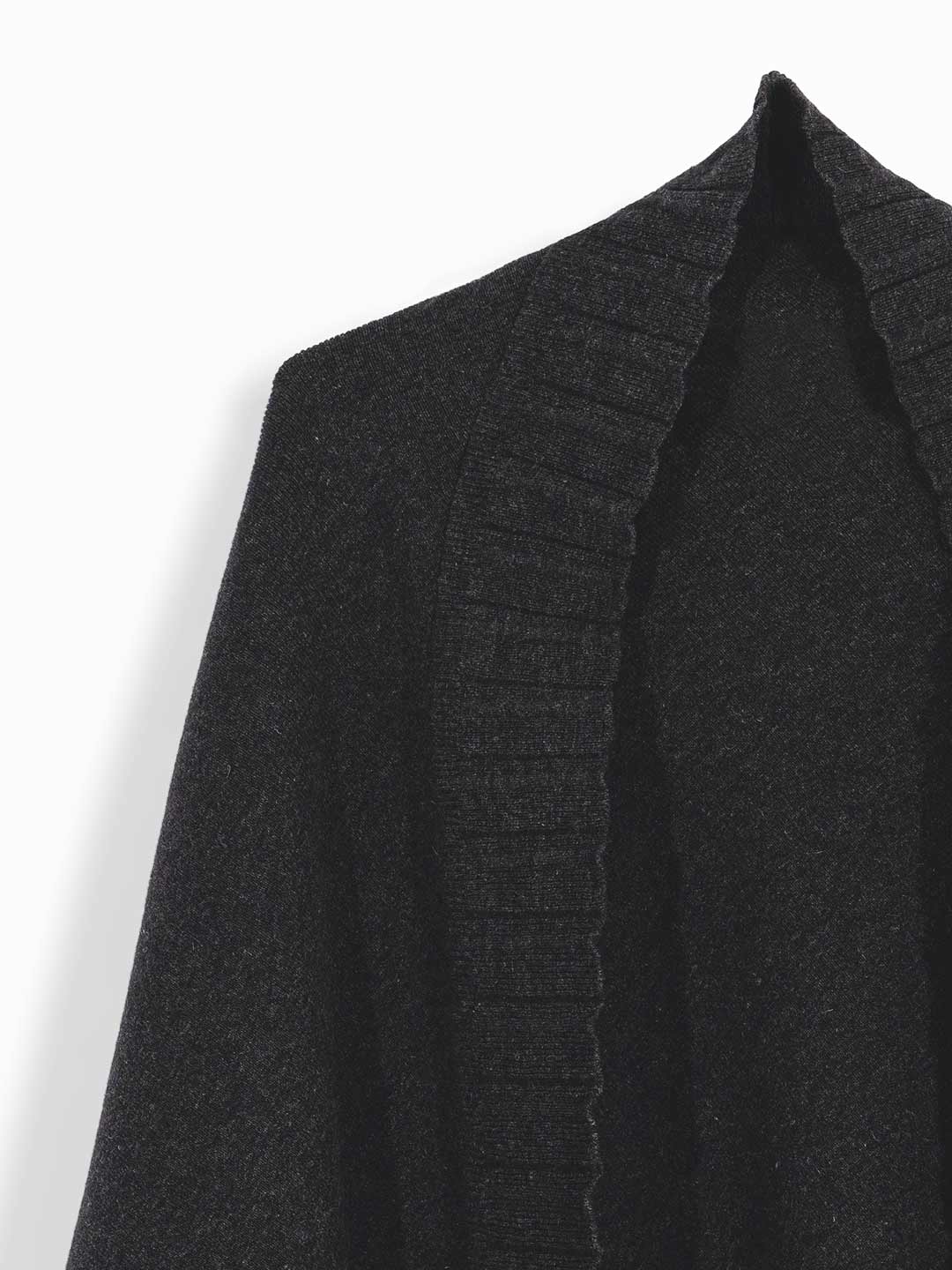 Achega Knitted Shawls - Women's knitted shawl in gray lambswool