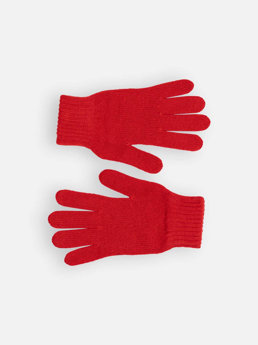 Luvas de Malha Achega - Luvas de malha feminina em lambswool na cor vermelho