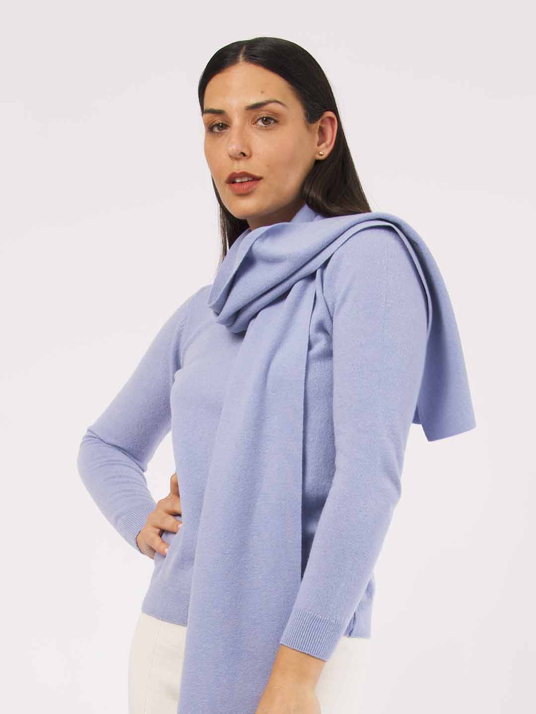 Achega Scarves - Navy Blue Lambswool Scarf