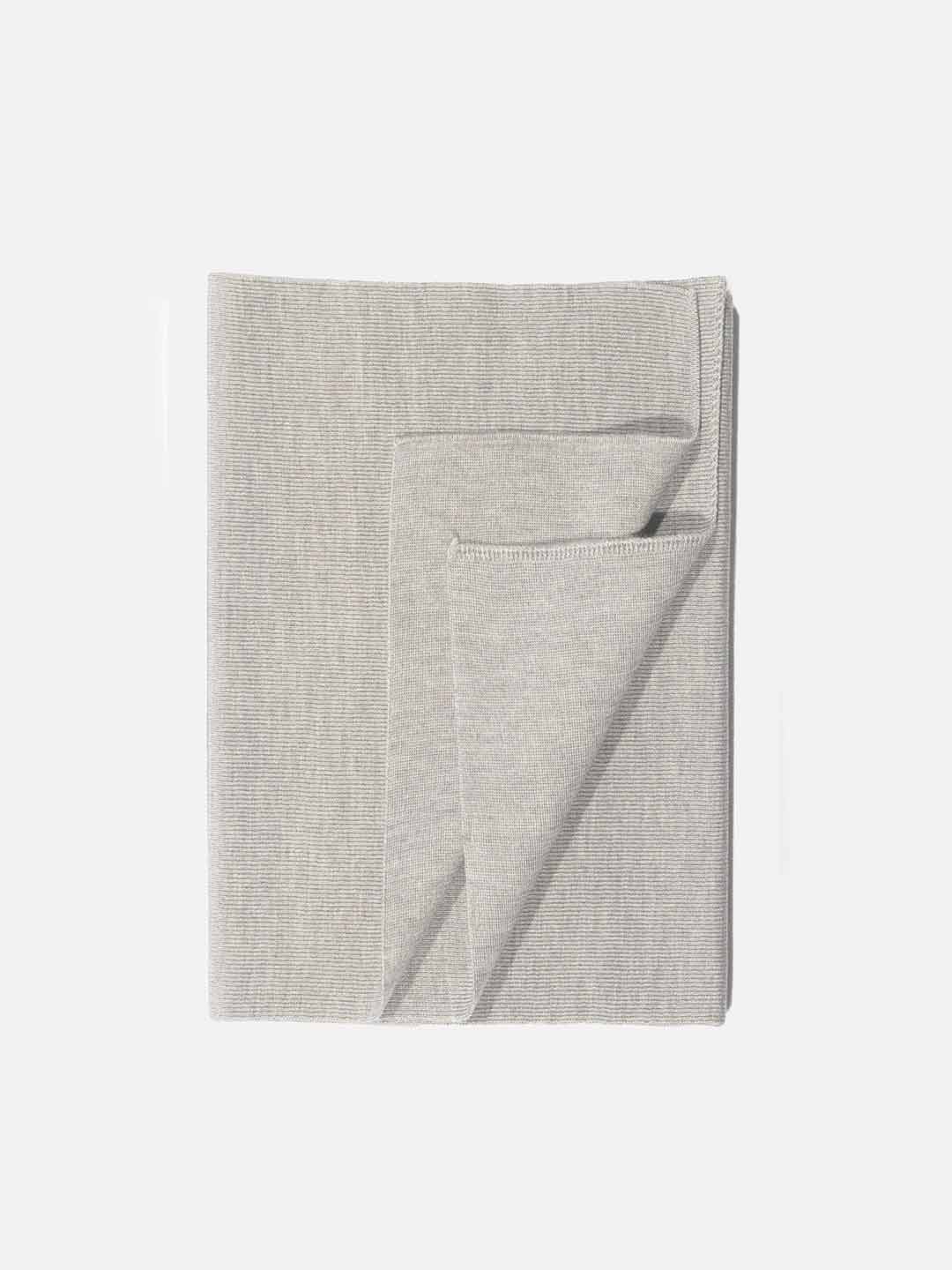 Achega Scarves - Grey Knitted Scarf in Lambswool