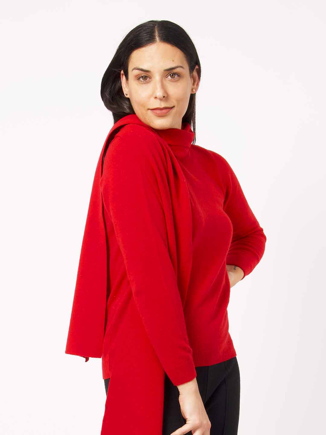 Achega Scarves - Red Lambswool Scarf