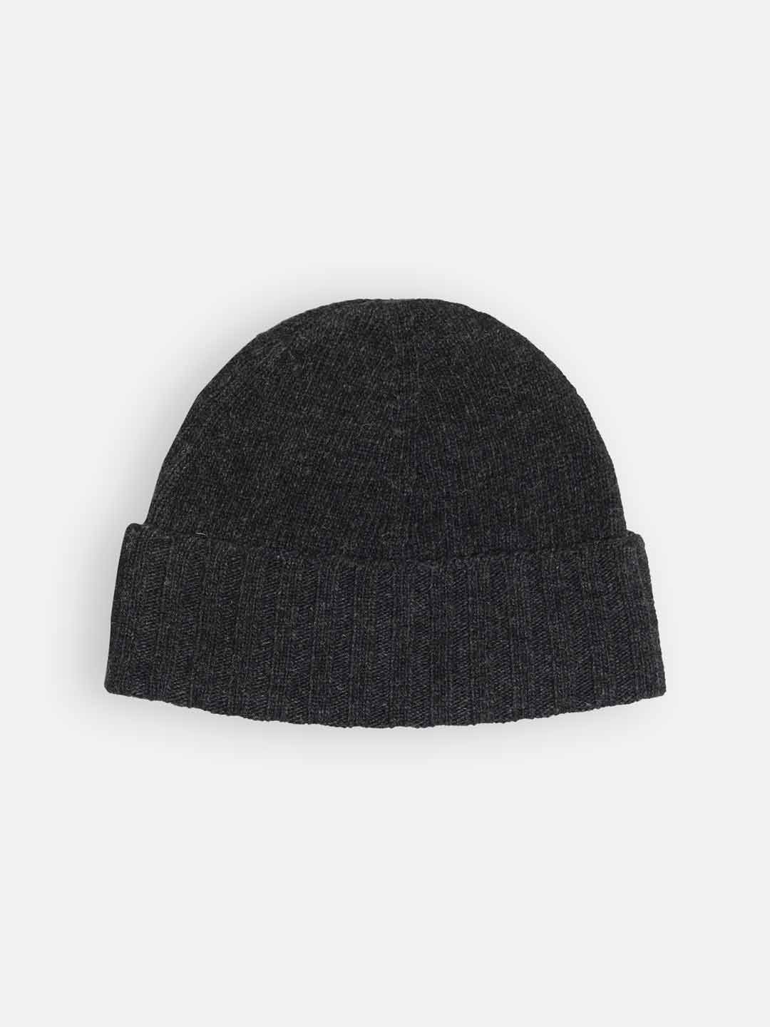 Achega Knitted Caps - Women's knitted cap in lambswool in gray