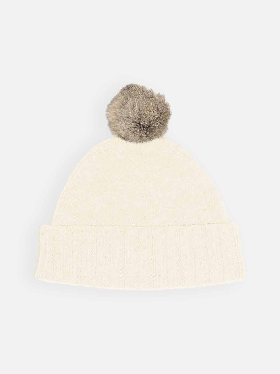 Gorro com pompom em Lambswool