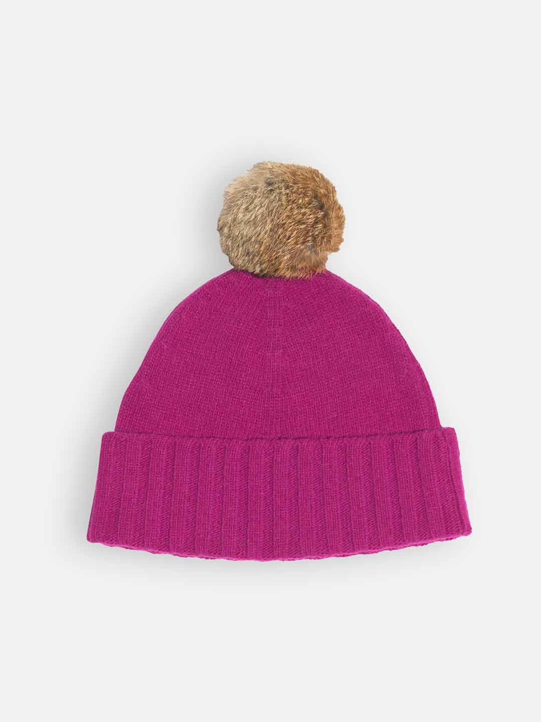 Gorro com pompom em Lambswool