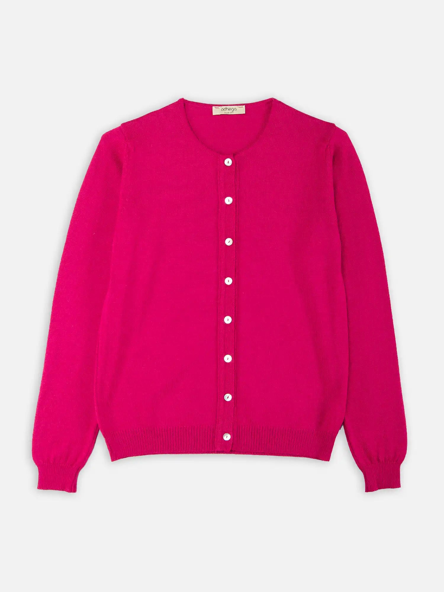 Chaqueta de cuello redondo de lana merina