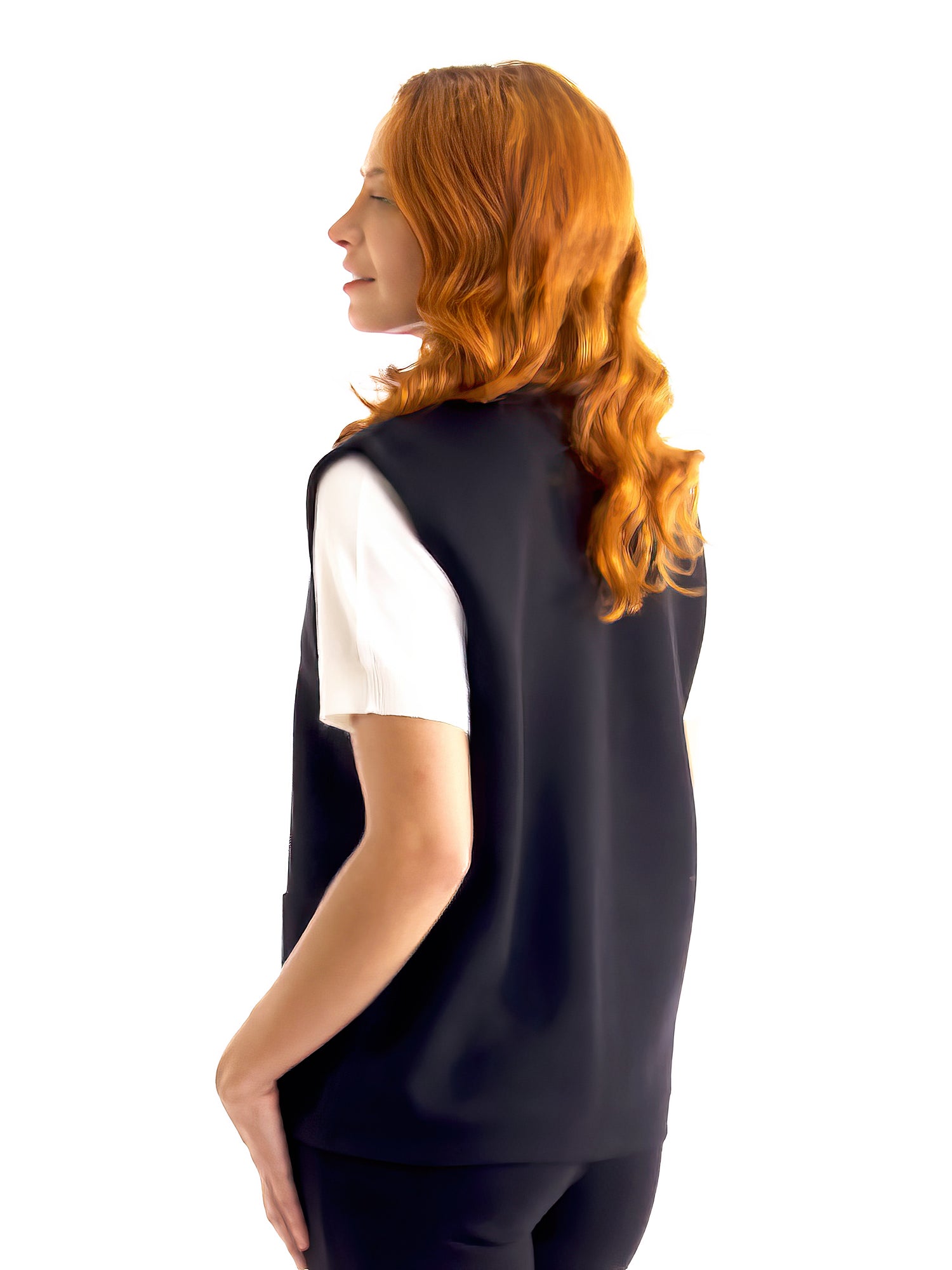 Achega Knitted Vests - Women's camel vest in merino wool