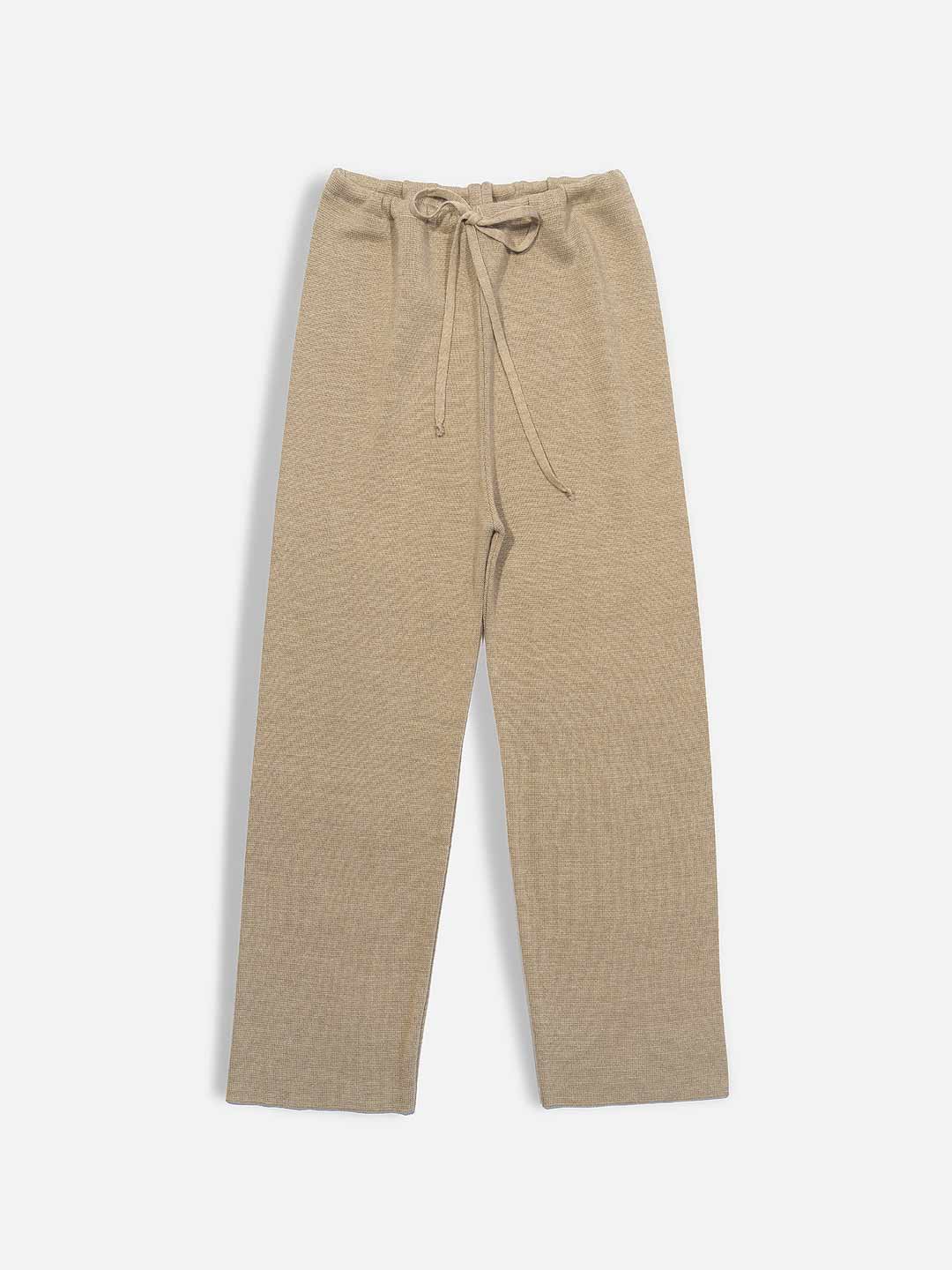 Achega Knit Trousers - Women's sand pants in merino wool
