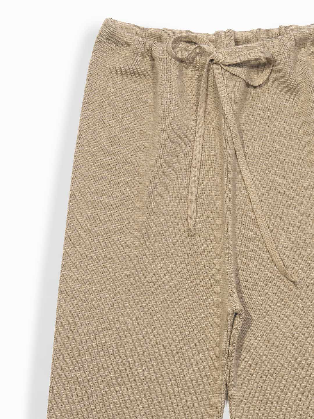 Achega Knit Trousers - Women's sand pants in merino wool