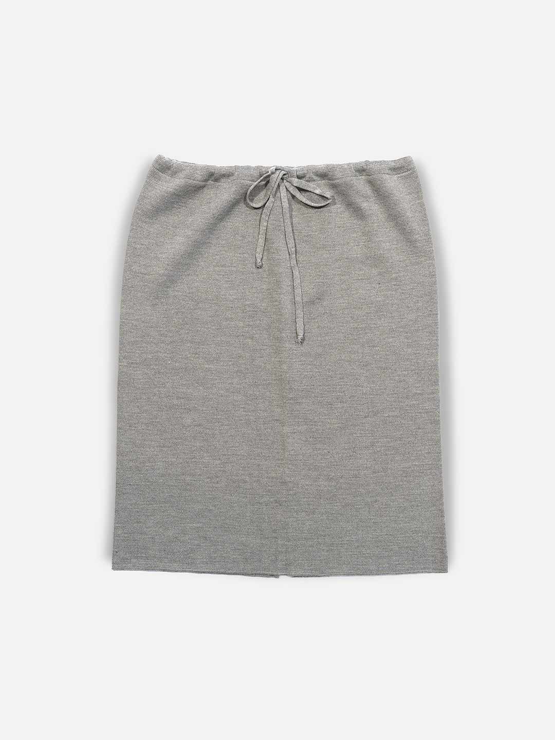 Saia Lisa Midi com Atilho em Lã Merino