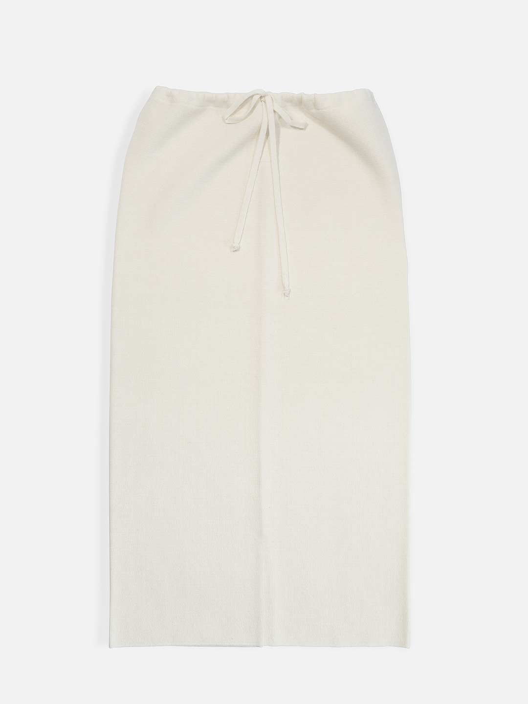 Saias de Malha Achega - Saia malha maxi branca em lã merino