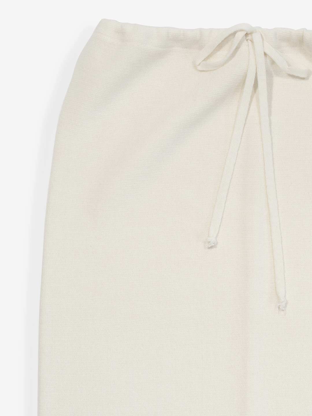 Saias de Malha Achega - Saia malha maxi branca em lã merino