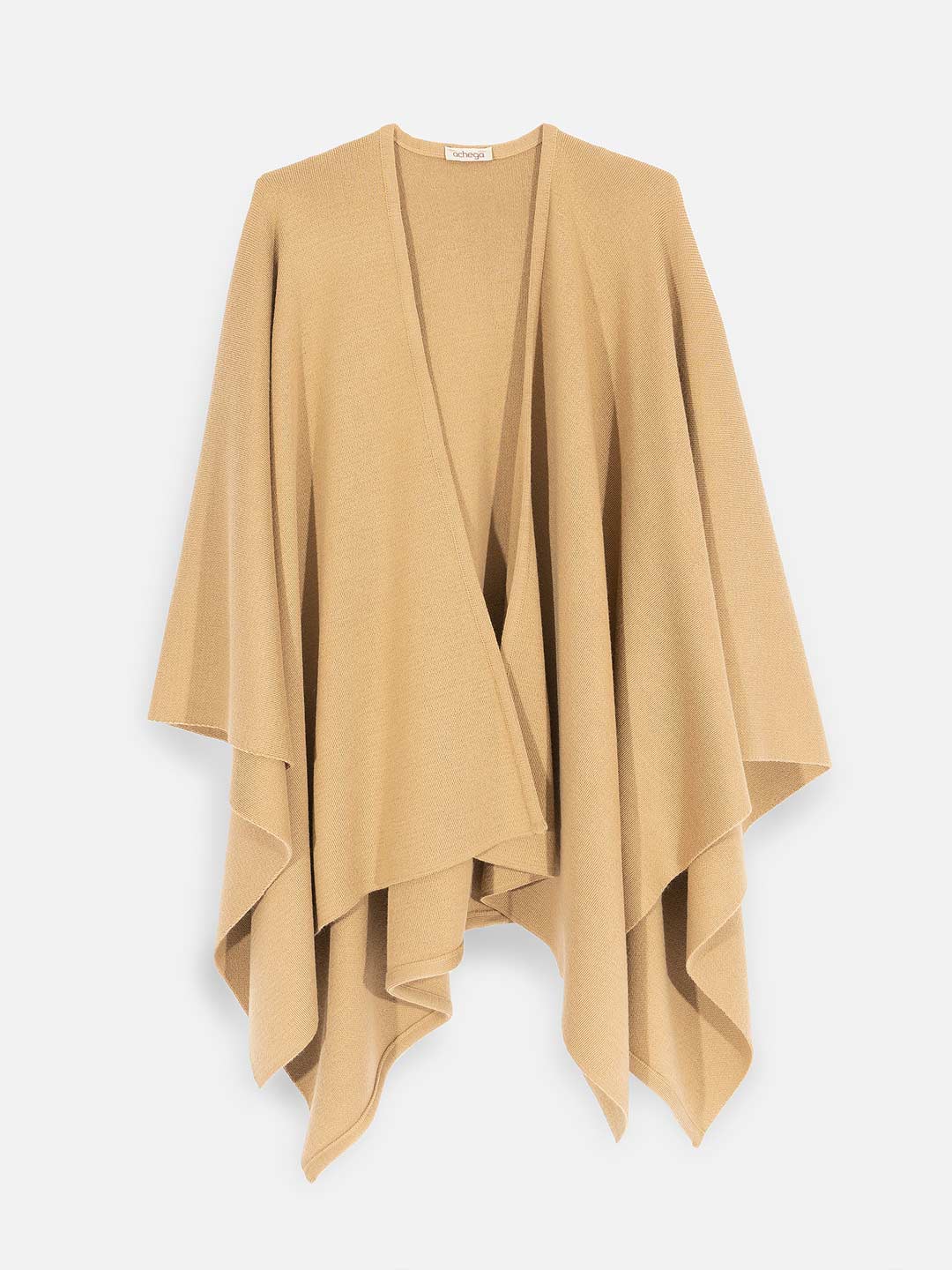 Capas de Malha Achega - Capa Feminina camel em Lã Merino
