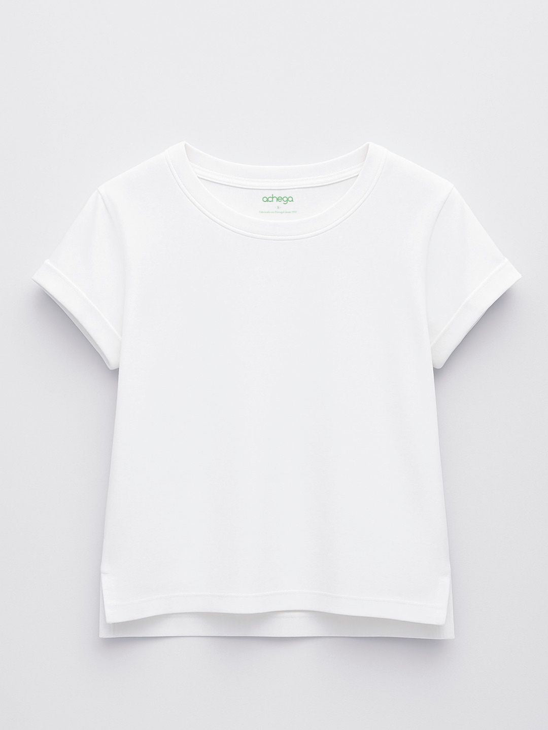 Camiseta lisa 100% algodón con aberturas laterales