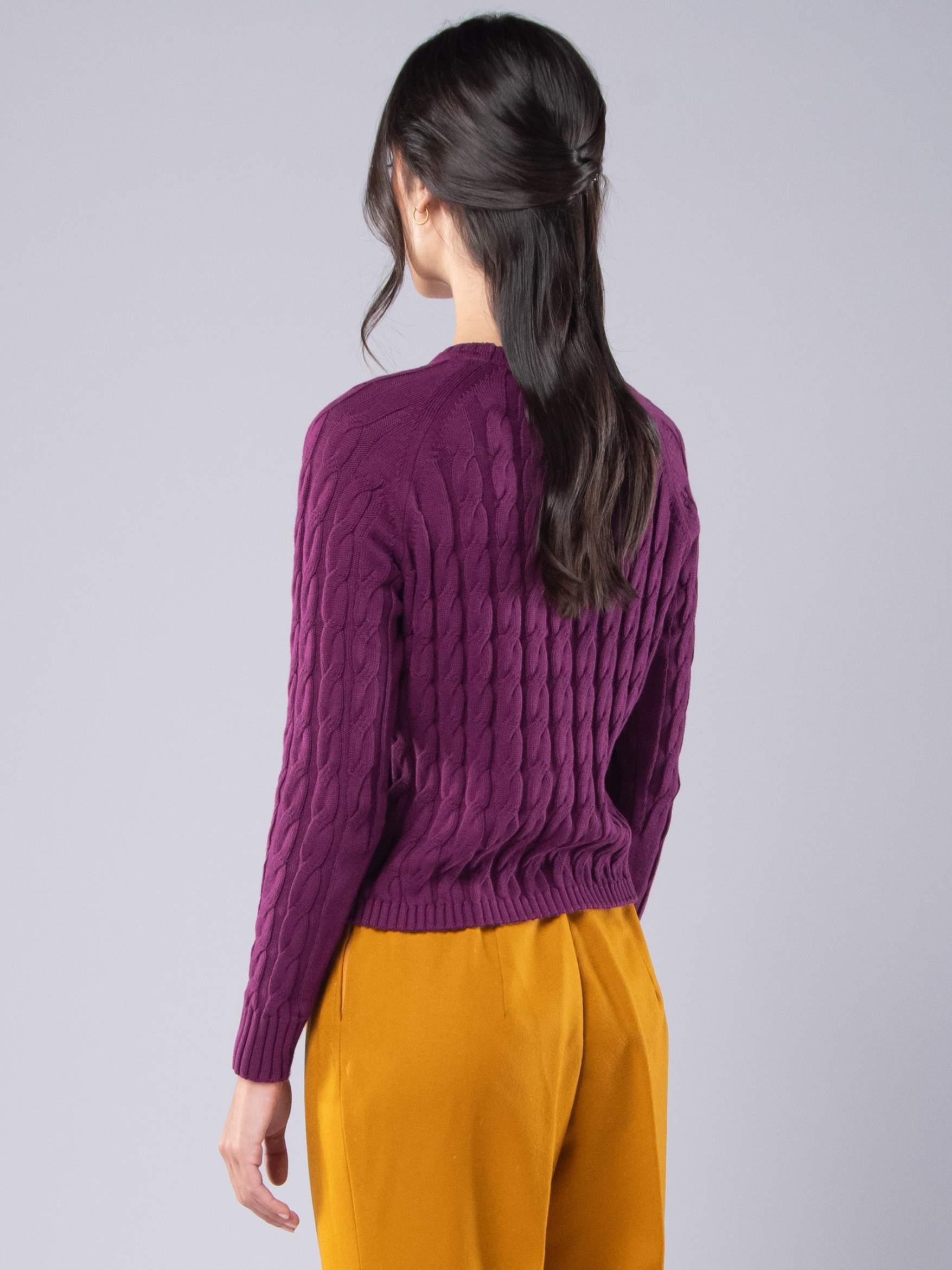 Camisolas de Malha Achega - Camisola de malha para senhora em algodão orgânico na cor beterraba