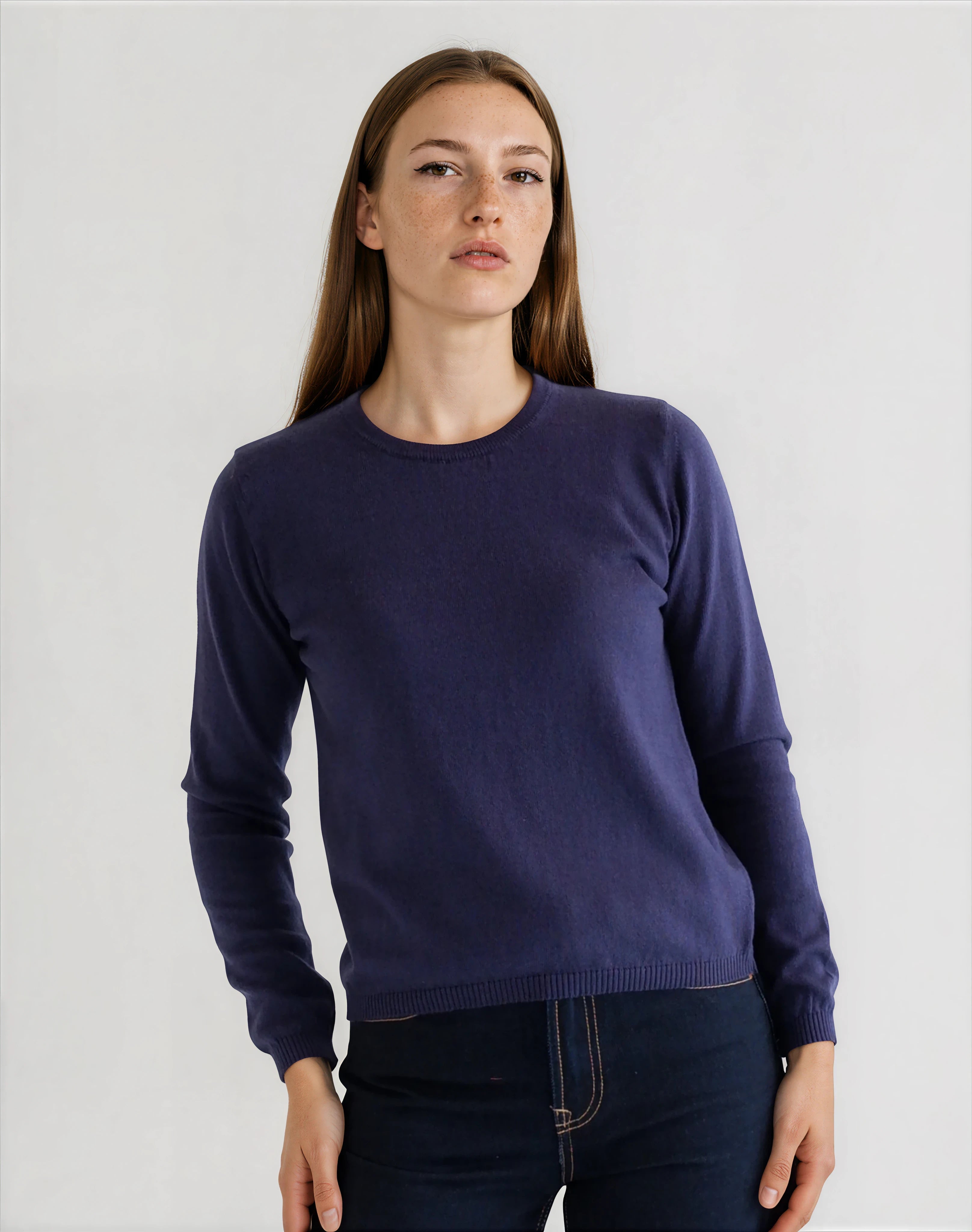 Camisola de Manga Comprida em Lã Merino e Algodão Orgânico