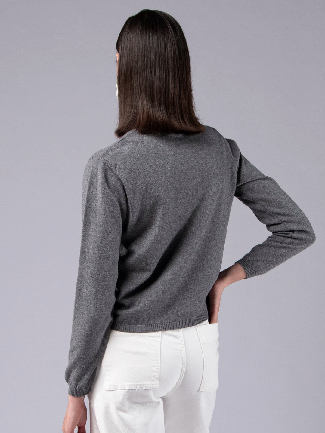 Camisola de Manga Comprida em Lã Merino e Algodão Orgânico