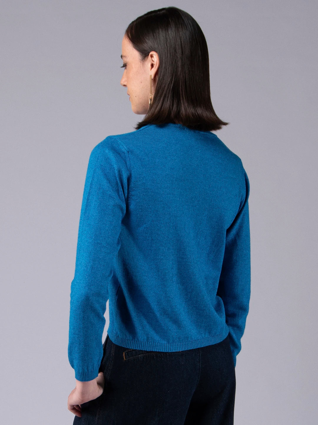 Camisola de Manga Comprida em Lã Merino e Algodão Orgânico