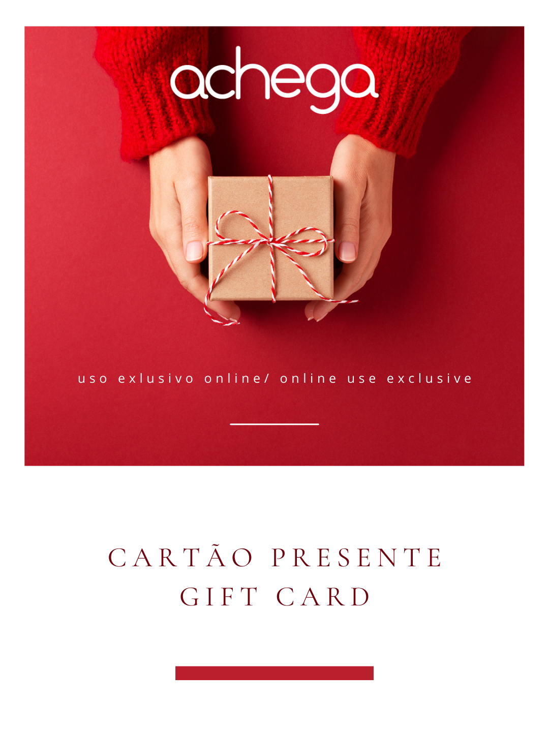 Cartão Presente Digital Achega Malhas