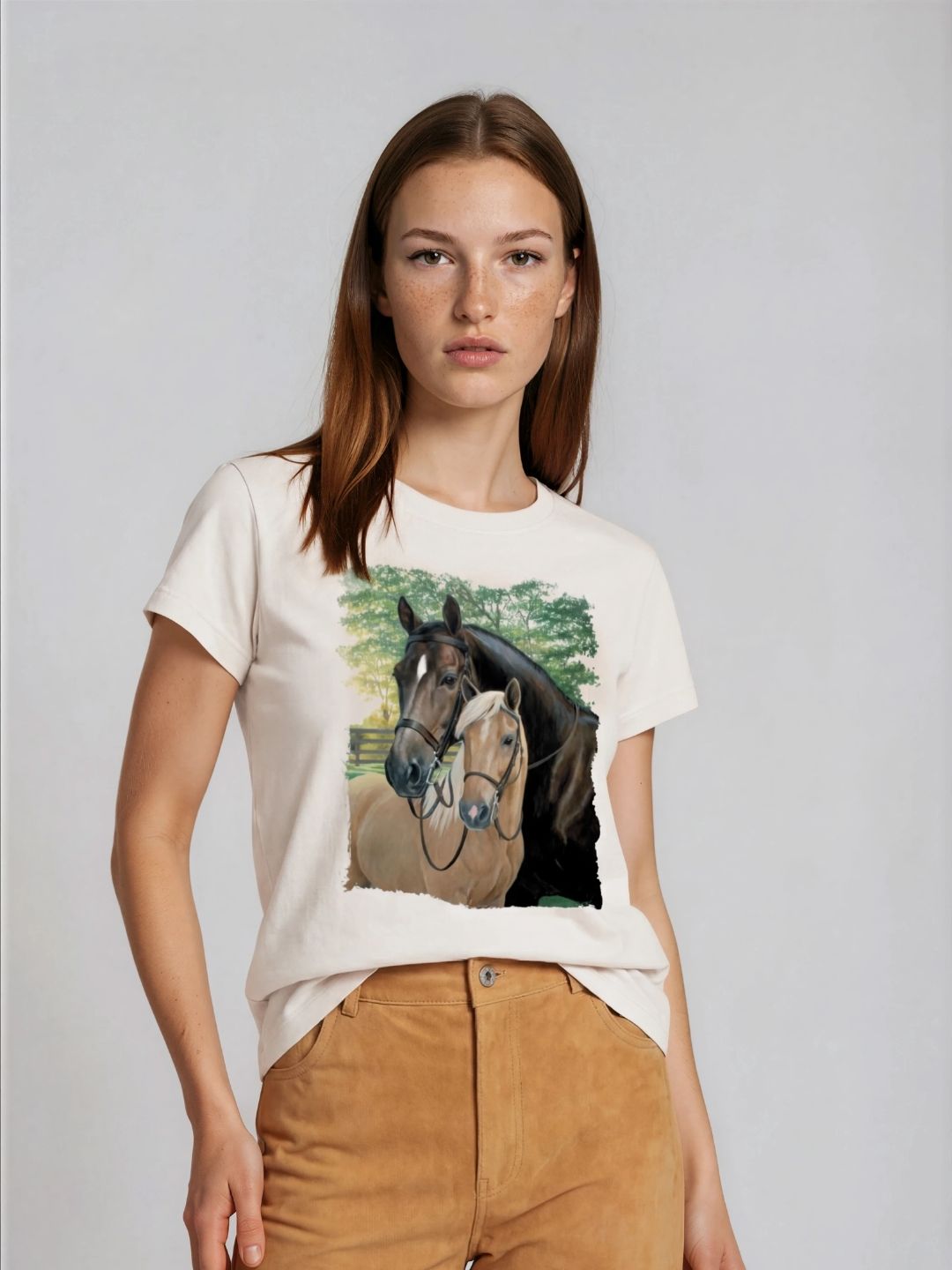 Duo Equestre T-shirt, 100% Organic Cotton