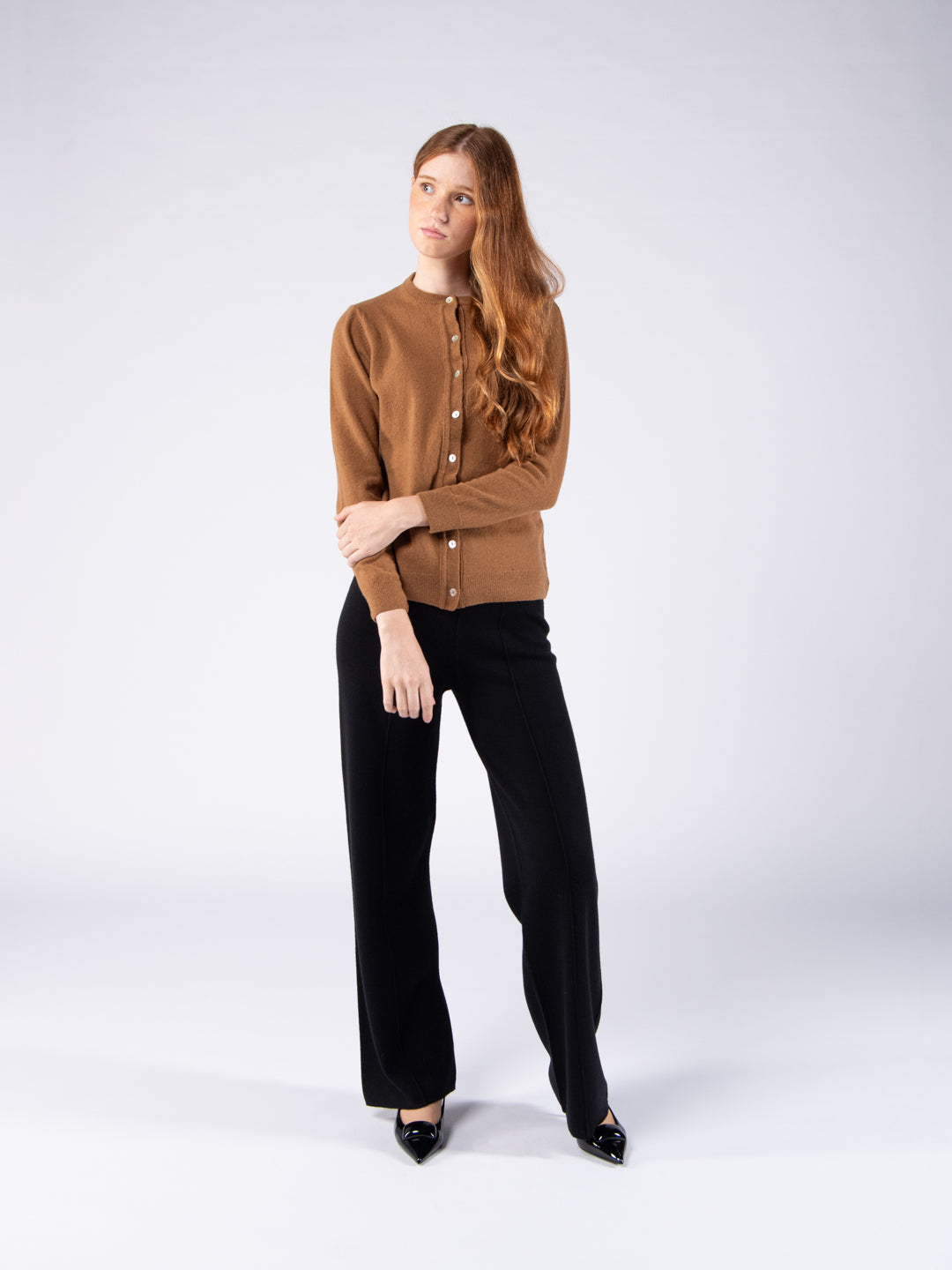 Lambswool Knit Sweater - Cigar