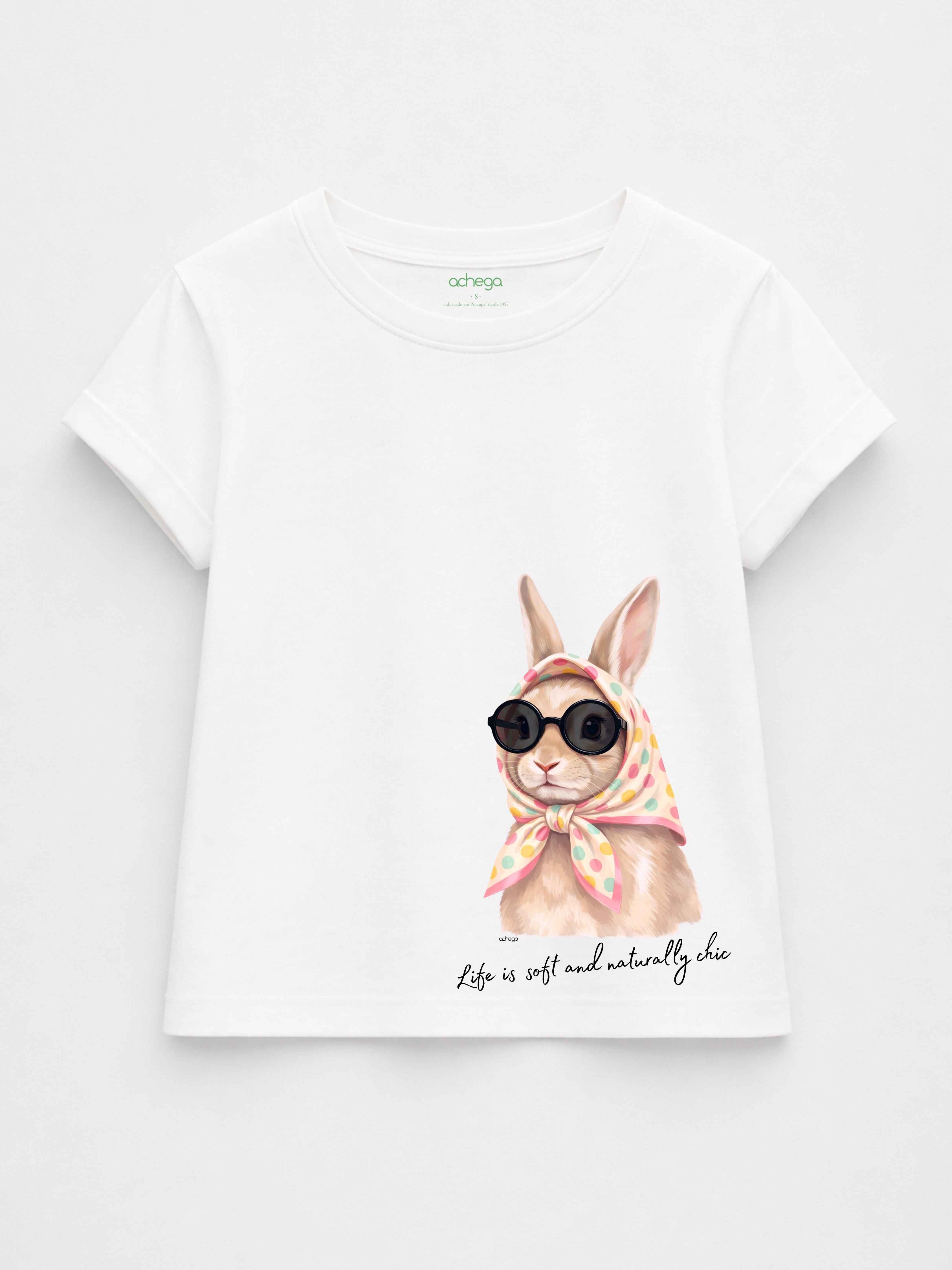 T-shirt divertida achega em 100% Algodão