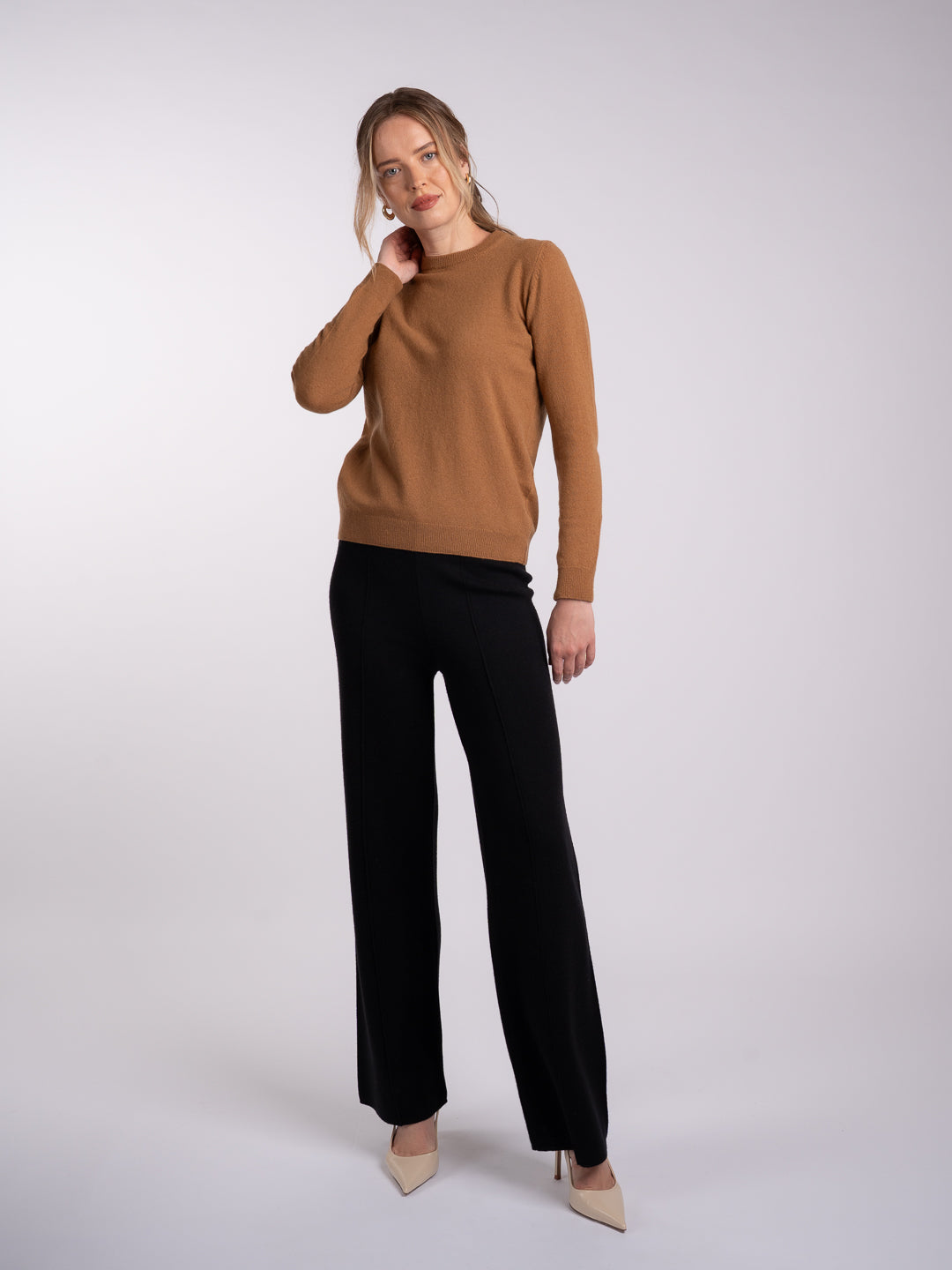 Camisola de Malha em Lambswool - Charuto