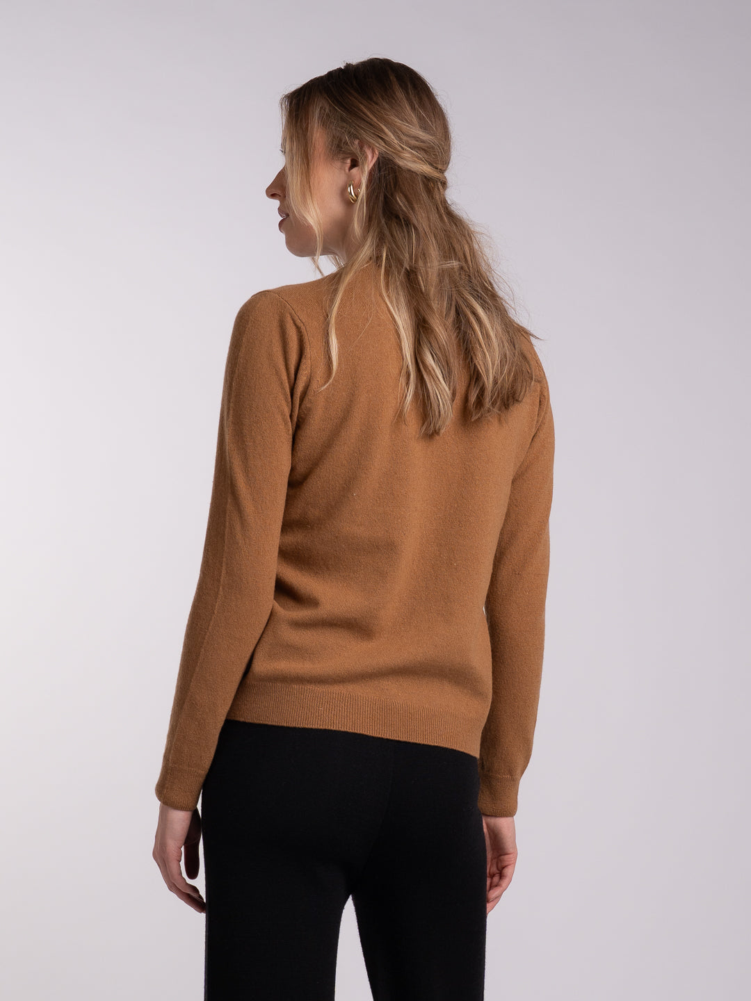 Camisola de Malha em Lambswool - Charuto
