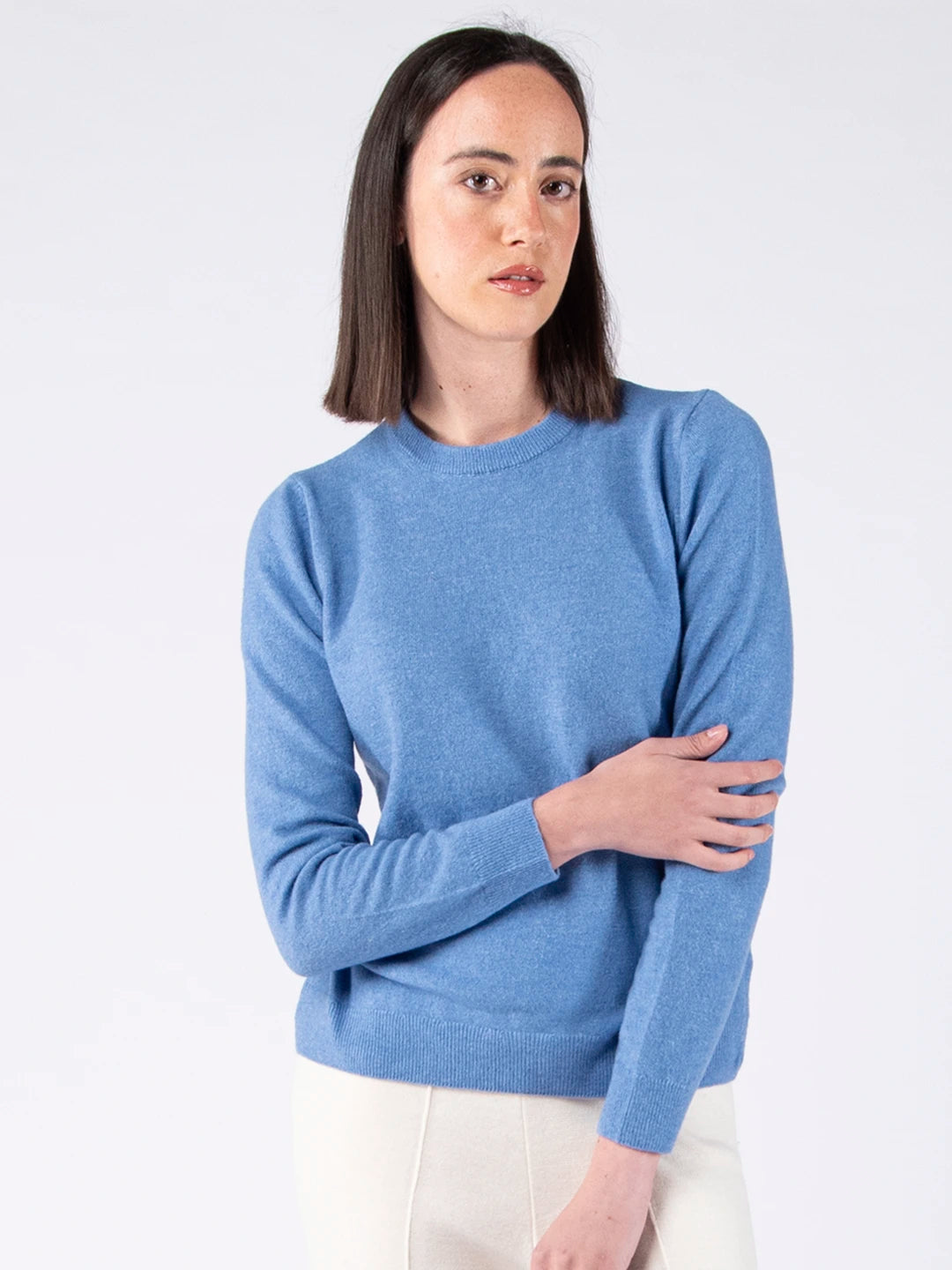 Lambswool Knit Sweater - Sky Blue