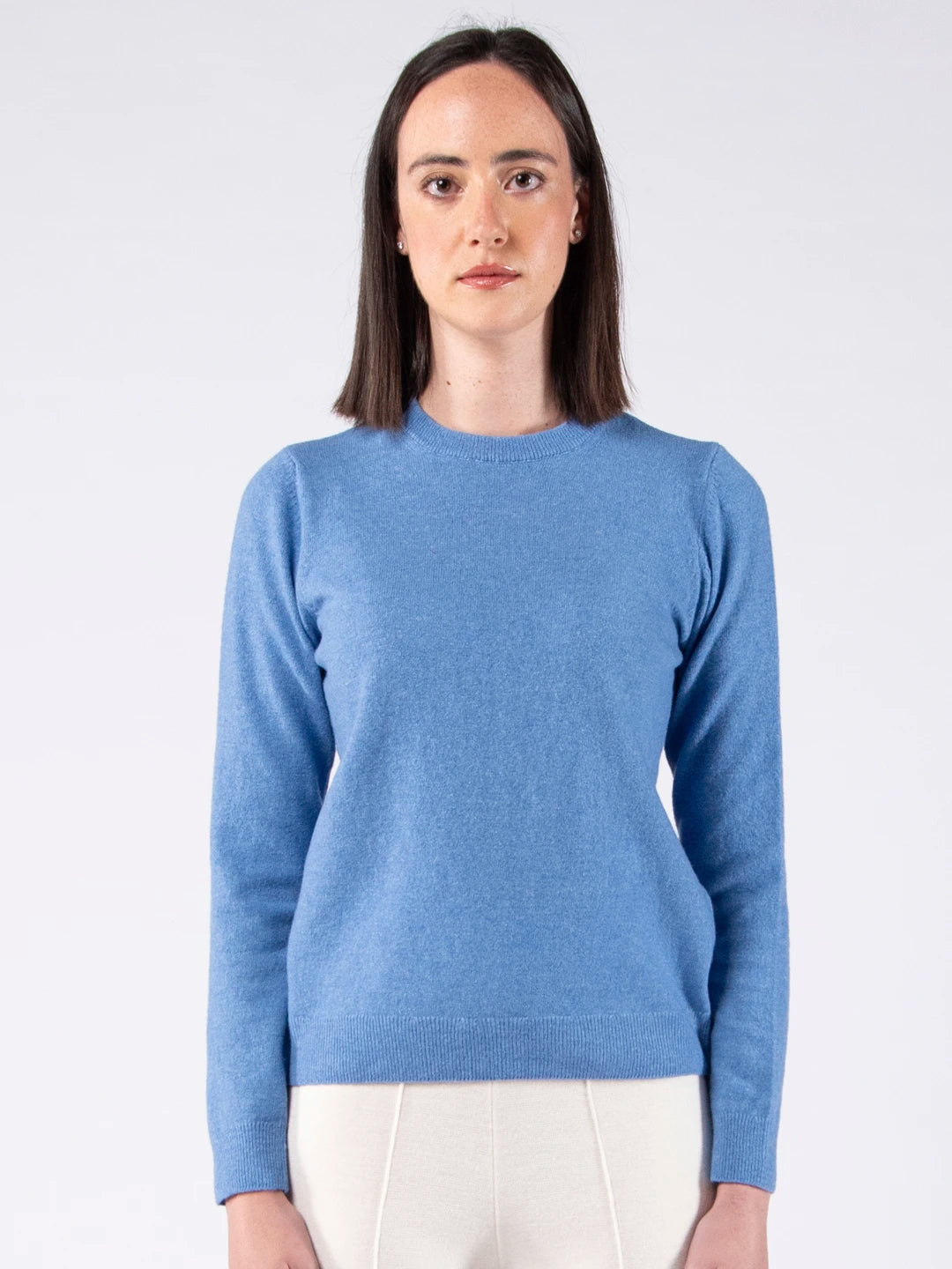 Lambswool Knit Sweater - Sky Blue
