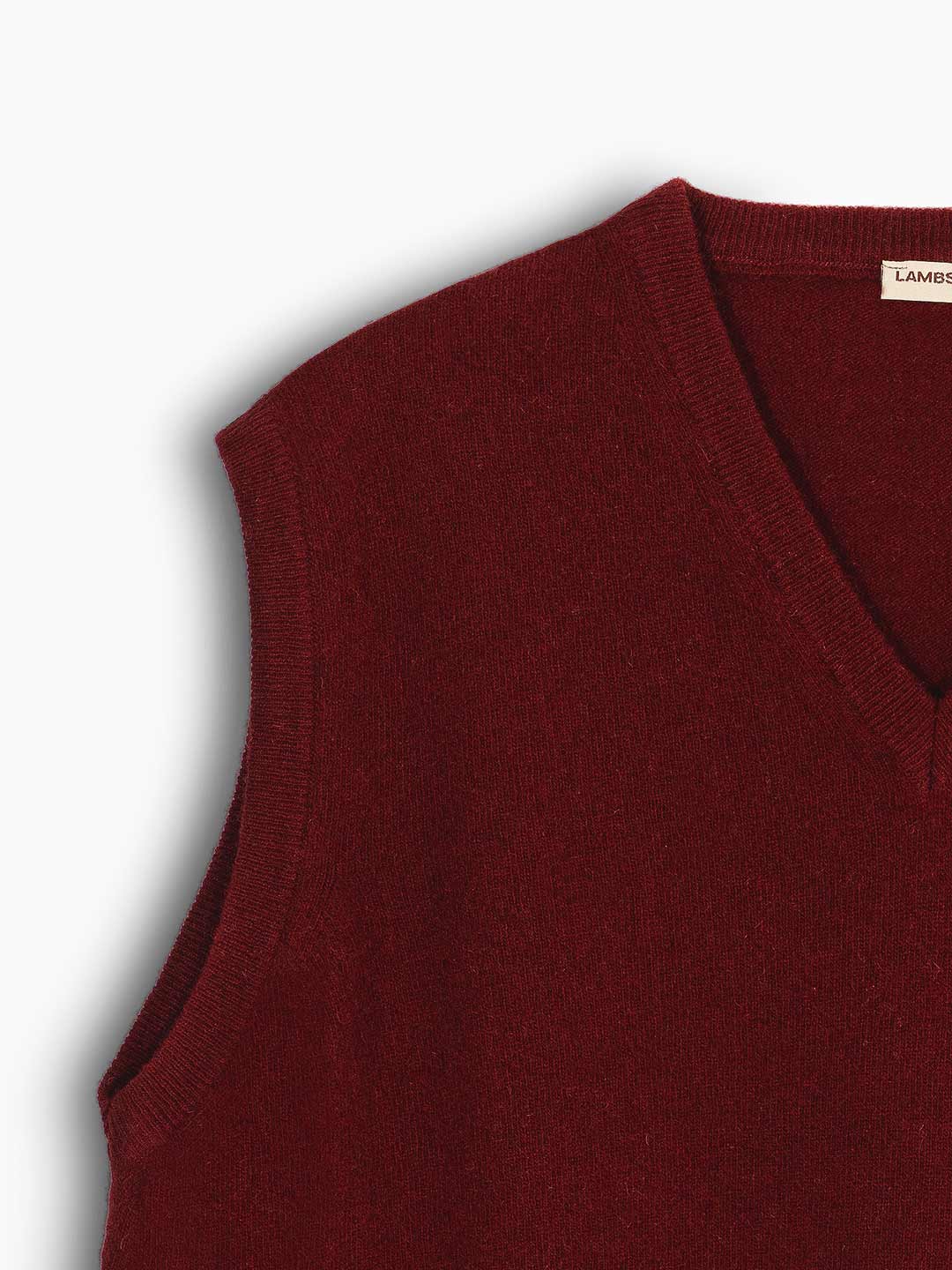 Pullover without sleeves in Lambswool