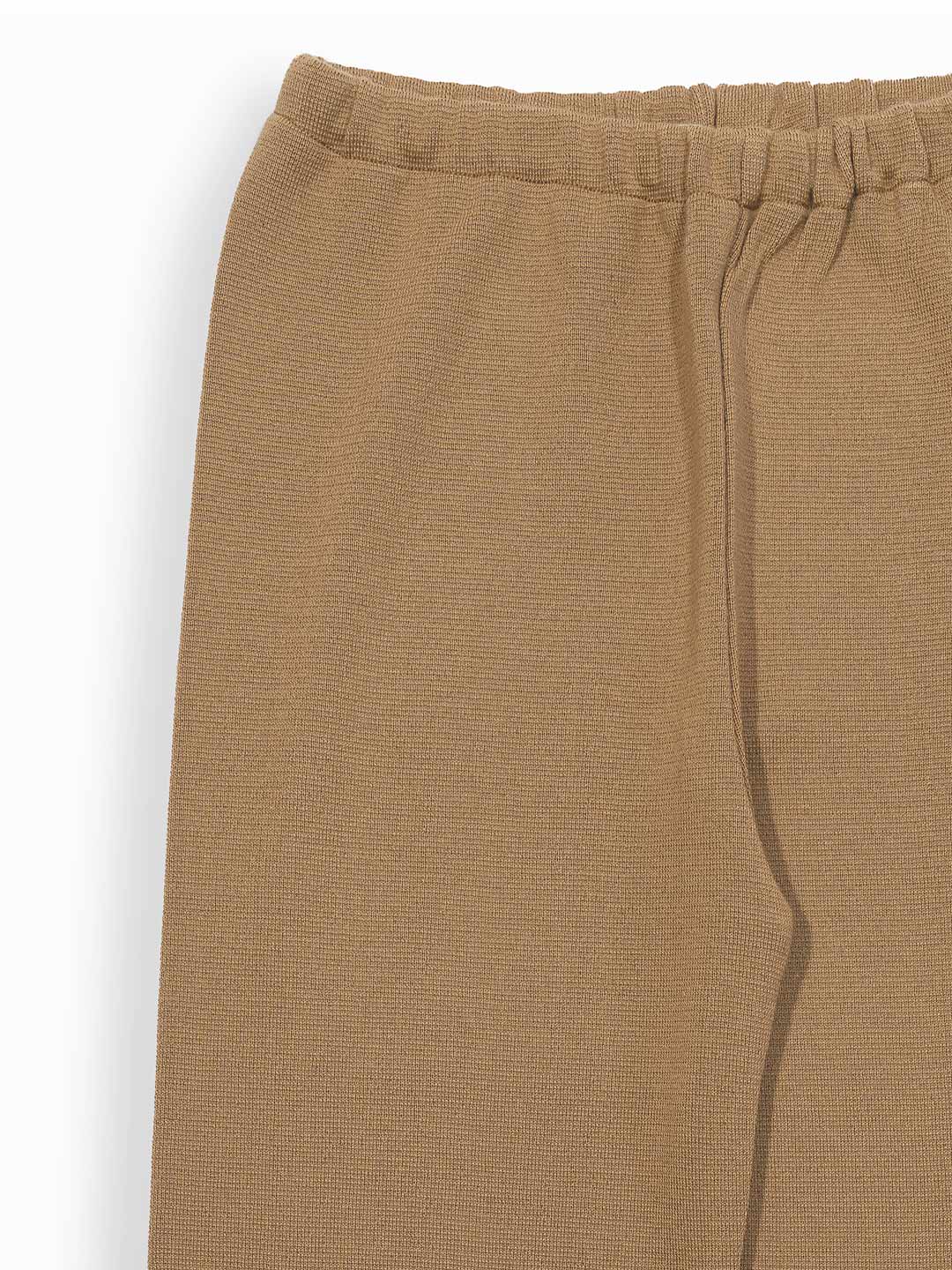 Plain Trousers with Elastic Waistband in Merino Wool