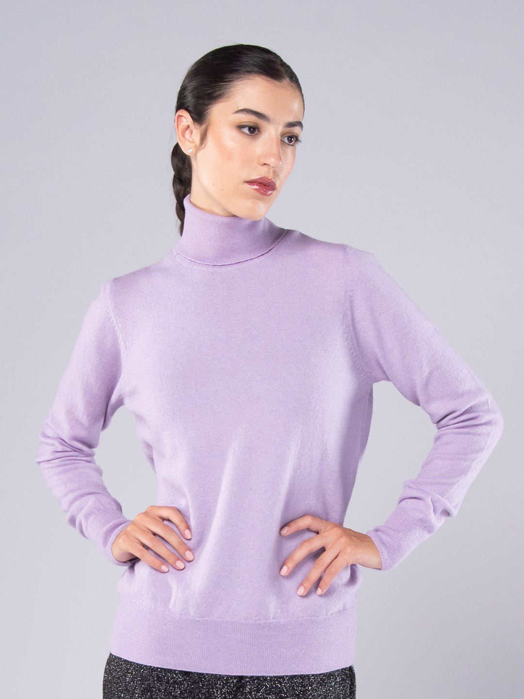 Turtleneck sweater Cashmere Lavender