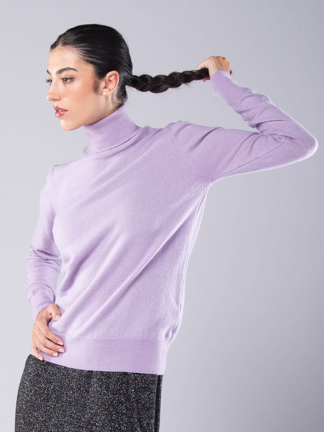 Turtleneck sweater Cashmere Lavender