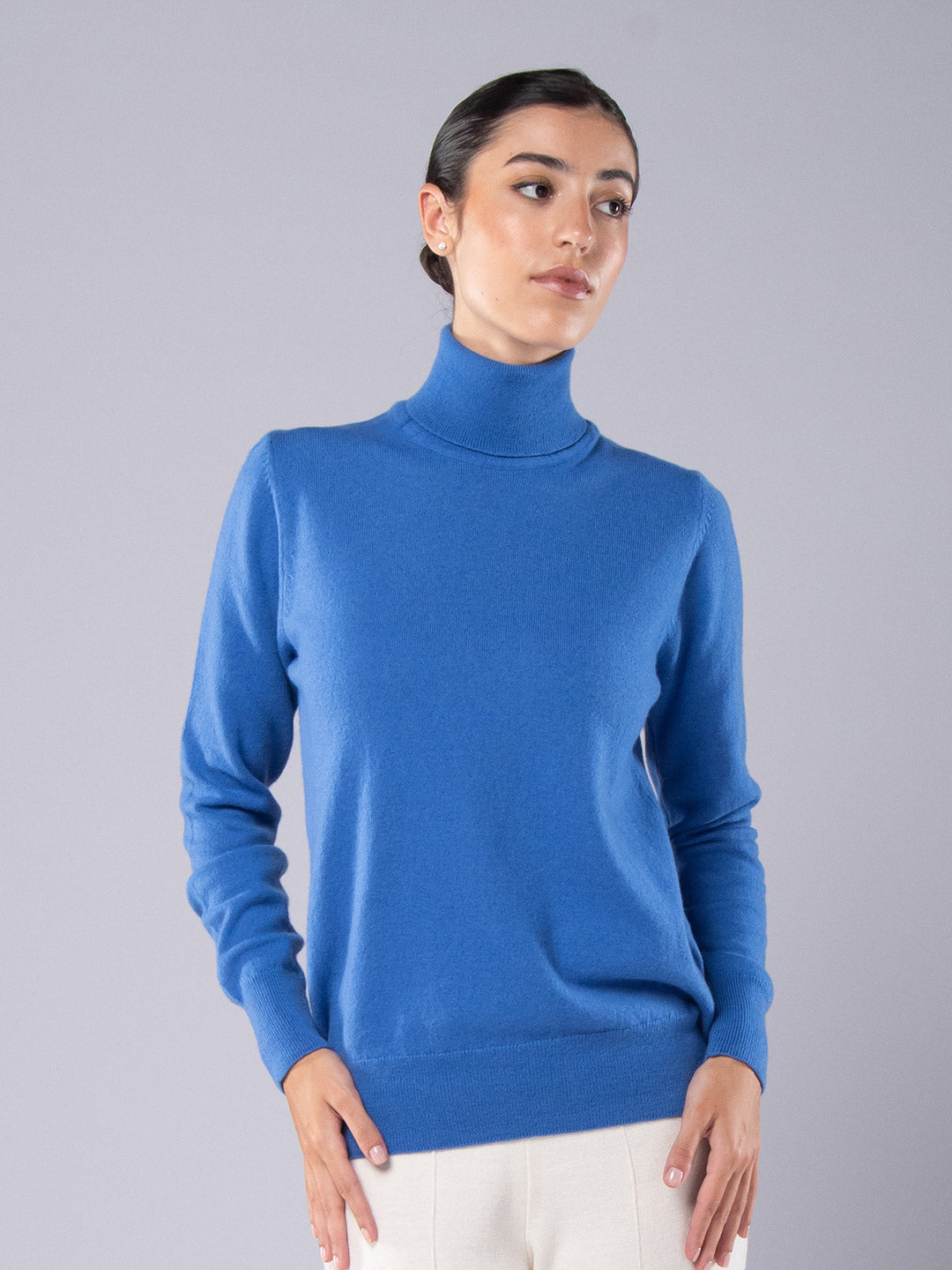 Turtleneck sweater Cashmere Cobalt Blue