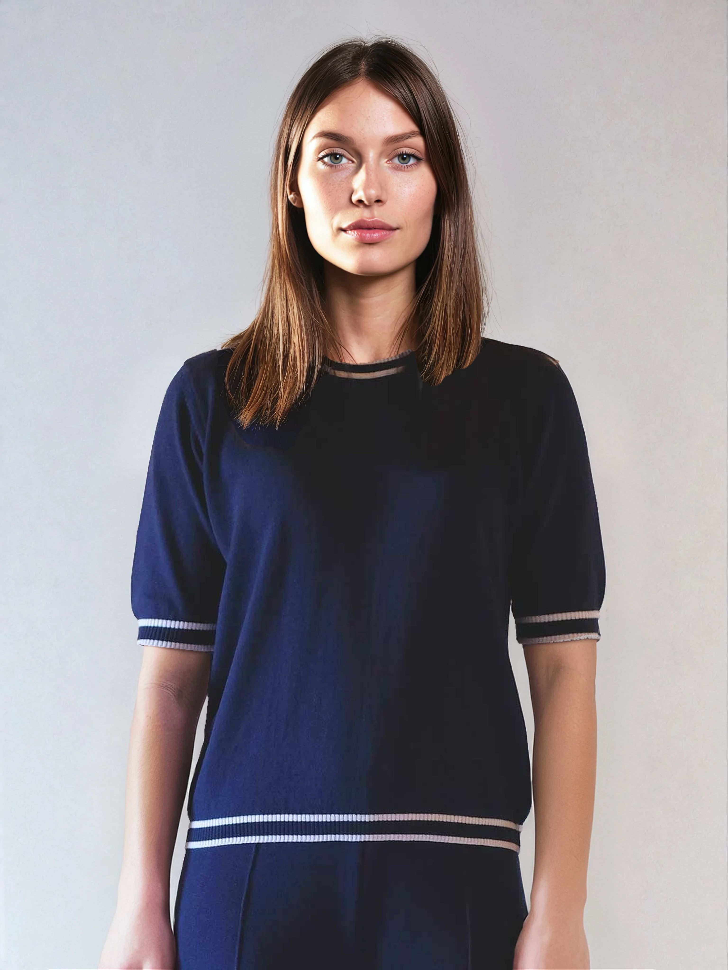Blusa de Meia Manga em Algodão Orgânico