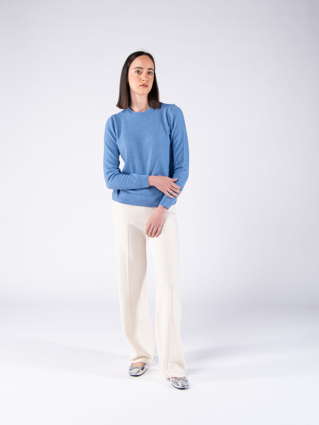 Lambswool Knit Sweater - Sky Blue