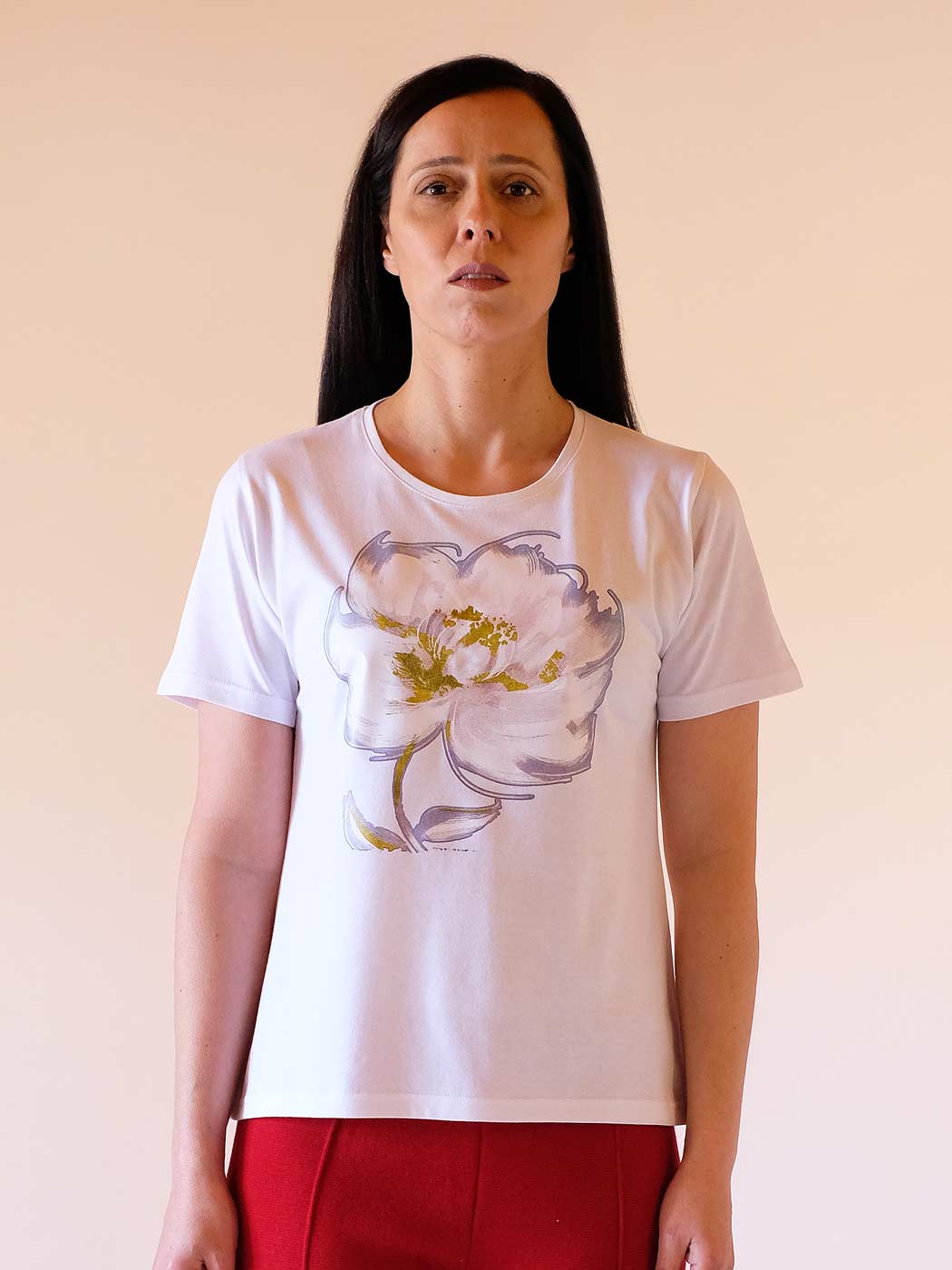 Camiseta Divine Bloom de algodón 100%.