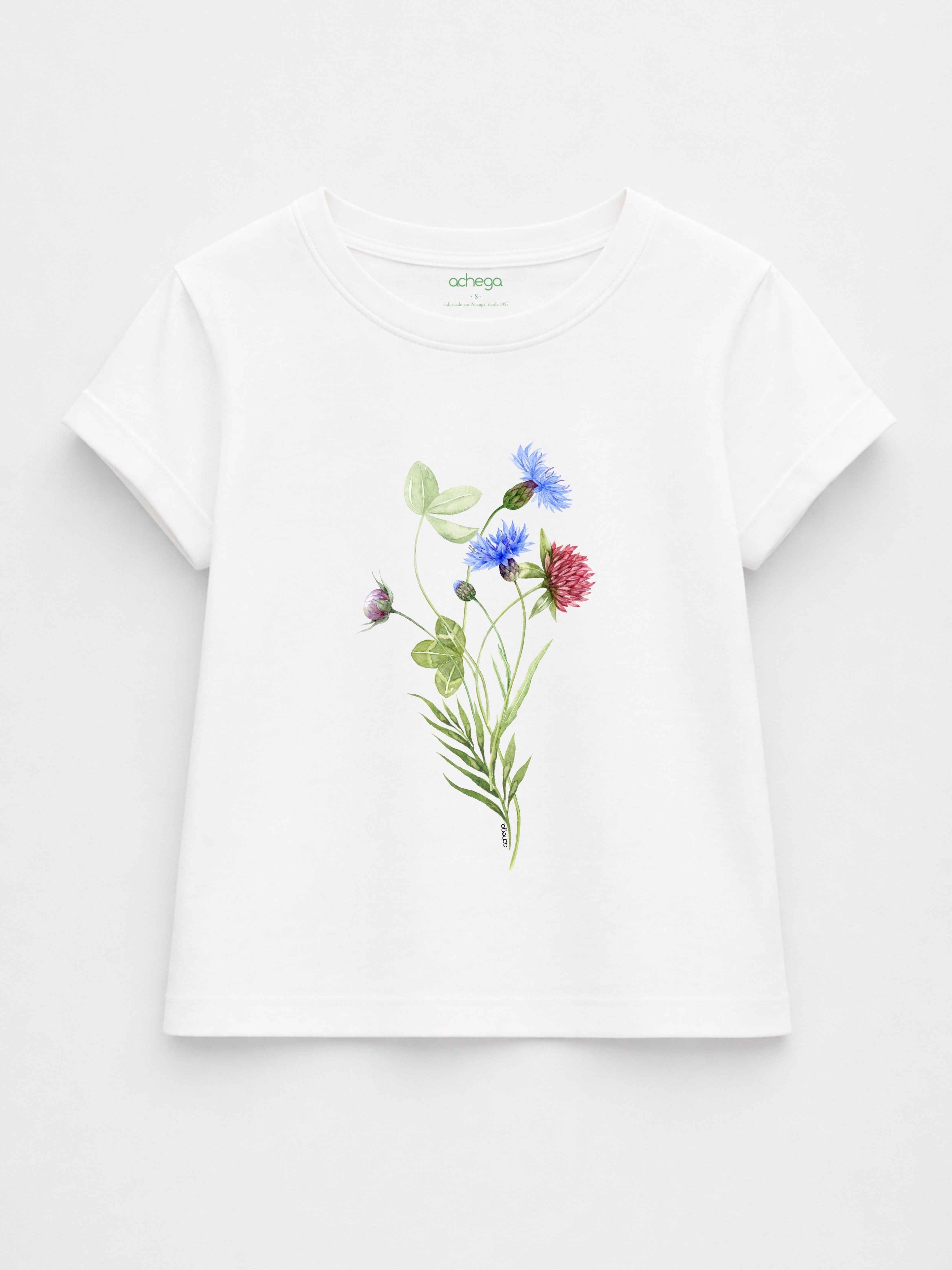 Camiseta con estampado floral 