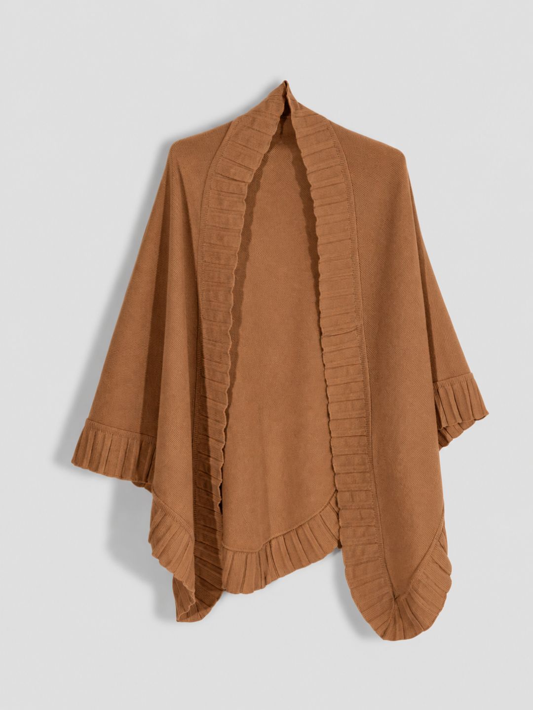 Xaile de Bico com Folho em Lambswool — Charuto