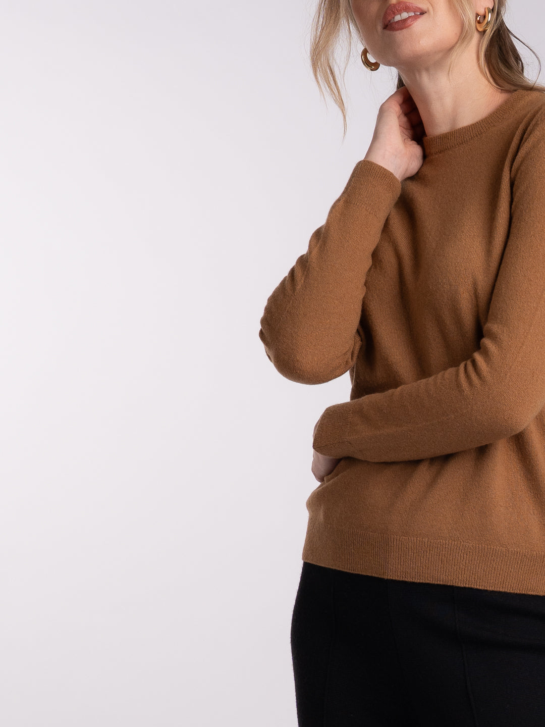 Camisola de Malha em Lambswool - Charuto